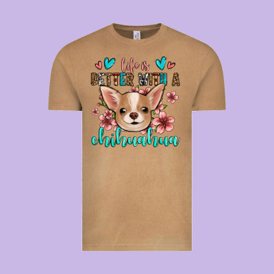 Life Is Better With A Chihuahua Vintage Tee Designed By Jasminsmagicworld