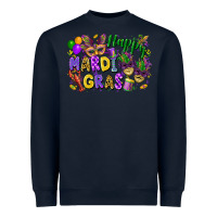 Navy happy mardi gras Heavyweight Sweatshirt - FaDigitalArtStudio