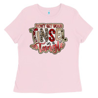Bubblegum Pink dont get your tinsel in a tangle Ladies Tee - SublimationCraftShop