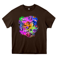 Chocolate Brown halloween candy patches 1 Heavy Core Tee - BundleAndBundleShop