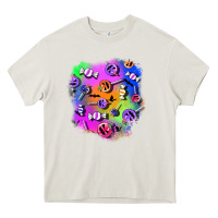 Cream halloween candy patches 1 Heavy Core Tee - BundleAndBundleShop
