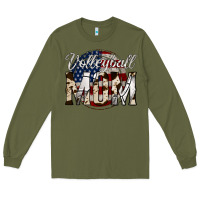 Army Green volleyball  mom 4 Long Sleeve Tee - Jasminsmagicworld