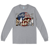 Heather Grey volleyball  mom 4 Long Sleeve Tee - Jasminsmagicworld