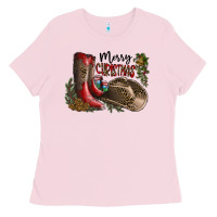 Bubblegum Pink Merry Christmas Ladies Tee - SublimationCraftShop