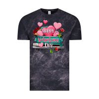 Cloud Black Happy Valentine's day turquoise truck Vintage Tee - HowdyJamesFarm