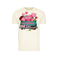 Vintage Arctic Happy Valentine's day turquoise truck Vintage Tee - HowdyJamesFarm