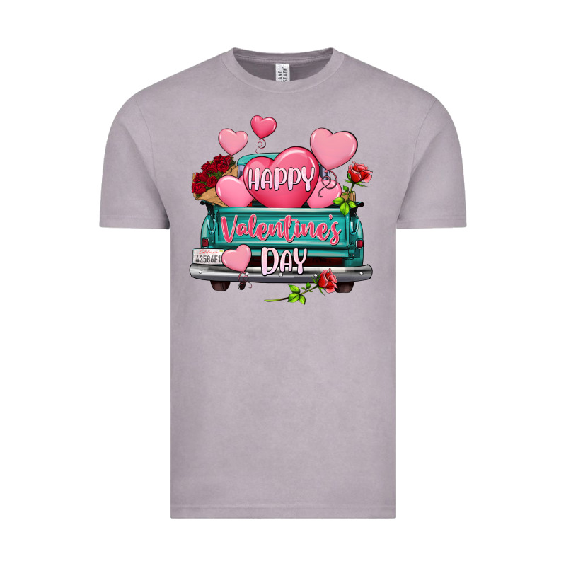 Happy Valentine's Day Turquoise Truck Vintage Tee by HowdyJamesFarm | Teevron