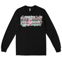 Black stronger than cancer cancer awareness Long Sleeve Tee - CowGirlArtShop