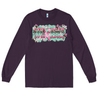 Plum stronger than cancer cancer awareness Long Sleeve Tee - CowGirlArtShop