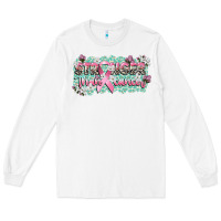 White stronger than cancer cancer awareness Long Sleeve Tee - CowGirlArtShop