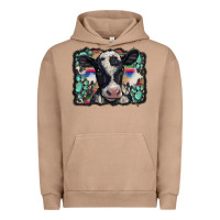 Pigment Burro western background turquoises gemstones black and white baby cow Urban Hoodie - BarkalooDesign