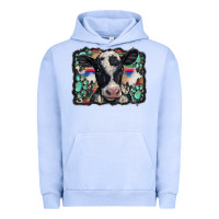 Pigment Grape Ice western background turquoises gemstones black and white baby cow Urban Hoodie - BarkalooDesign