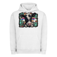 Pigment Lunar Rock western background turquoises gemstones black and white baby cow Urban Hoodie - BarkalooDesign