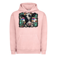 Pigment Salmon western background turquoises gemstones black and white baby cow Urban Hoodie - BarkalooDesign
