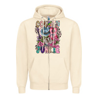 Sandshell country music junkie Zipper Hoodie - CowhideDigitalArt