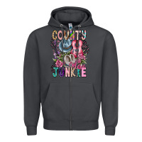 Smoke country music junkie Zipper Hoodie - CowhideDigitalArt