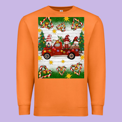 Christmas Gnomes Truck Premium Sweatshirt Designed By Artiststas