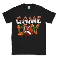 Black Game day leopard Football Classic Tee - NancyCooperArtShop