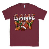 Burgundy Game day leopard Football Classic Tee - NancyCooperArtShop
