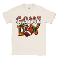Natural Game day leopard Football Classic Tee - NancyCooperArtShop