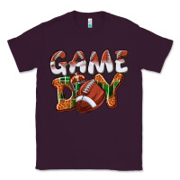 Plum Game day leopard Football Classic Tee - NancyCooperArtShop