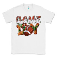 White Game day leopard Football Classic Tee - NancyCooperArtShop