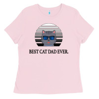 Bubblegum Pink Best Cat Dad Ever Ladies Tee - Bettercallsaul
