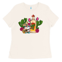 Bone mexican tequila gnomes guitar roses cactus serape Ladies Tee - Artiststas