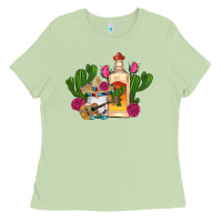 Matcha mexican tequila gnomes guitar roses cactus serape Ladies Tee - Artiststas