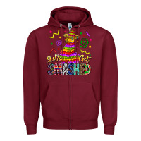 Burgundy Let's Get Smashed Zipper Hoodie - CowhideDigitalArt