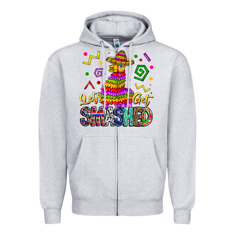 Let's Get Smashed Zipper Hoodie by CowhideDigitalArt | Teevron