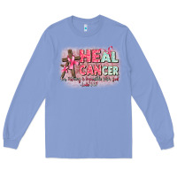 Colony Blue heal cancer luke 1 37 Long Sleeve Tee - CowGirlArtShop