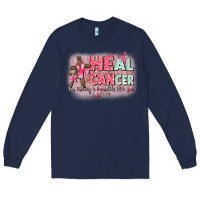 Navy heal cancer luke 1 37 Long Sleeve Tee - CowGirlArtShop