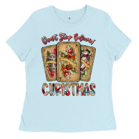 Dont Stop Believin Christmas Ladies Tee | Teevron