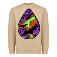 Mushroom halloween bat  teardrop Heavyweight Sweatshirt - BundleAndBundleShop
