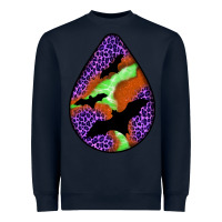 Navy halloween bat  teardrop Heavyweight Sweatshirt - BundleAndBundleShop