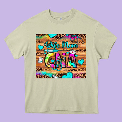 Wife Mom Cna Heavy Core Tee Designed By Jahusdesignshop