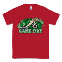 Red Game day Soccer Classic Tee - NancyCooperArtShop