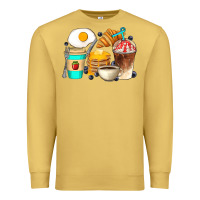 Antique Gold Breakfast Coffee Cups Premium Sweatshirt - Artiststas
