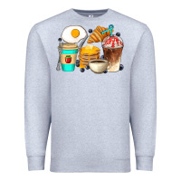 Heather Grey Breakfast Coffee Cups Premium Sweatshirt - Artiststas