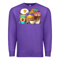 Purple Breakfast Coffee Cups Premium Sweatshirt - Artiststas