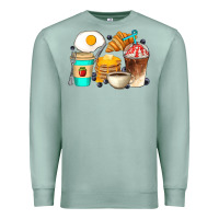 Seafoam Breakfast Coffee Cups Premium Sweatshirt - Artiststas
