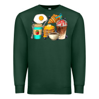 Sports Green Breakfast Coffee Cups Premium Sweatshirt - Artiststas