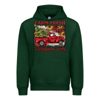 Forest Green farm fresh christmas trees Urban Hoodie - BarkalooDesign