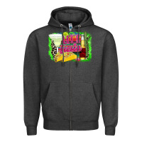 Charcoal Heather Let's Fiesta Zipper Hoodie - CowhideDigitalArt