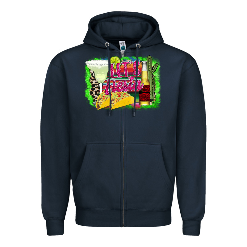 Let's Fiesta Zipper Hoodie by CowhideDigitalArt | Teevron