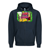 Navy Let's Fiesta Zipper Hoodie - CowhideDigitalArt
