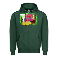 Sports Green Let's Fiesta Zipper Hoodie - CowhideDigitalArt