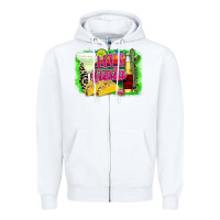 White Let's Fiesta Zipper Hoodie - CowhideDigitalArt