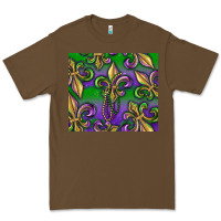 Cacao Mardi Gras Fleur De Lis Premium Tee - RanaPortraitStore